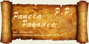 Pamela Papović vizit kartica